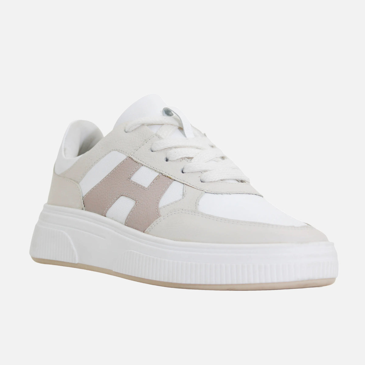 Tenis juniper de cuero para mujer - Beige