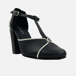 Tacones valery de cuero para mujer - Negro