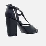 Tacones valery de cuero para mujer - Negro