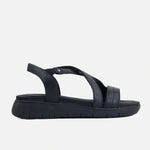 Sandalia flatform begonia   de cuero para mujer - Negro