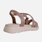 Sandalia flatform begonia   de cuero para mujer - Taupe
