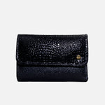 Billetera isela de cuero para mujer - Negro