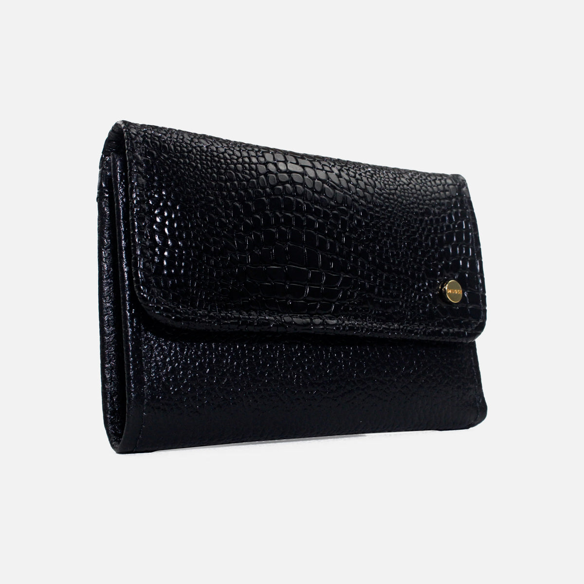 Billetera isela de cuero para mujer - Negro