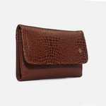 Billetera isela de cuero para mujer - Miel