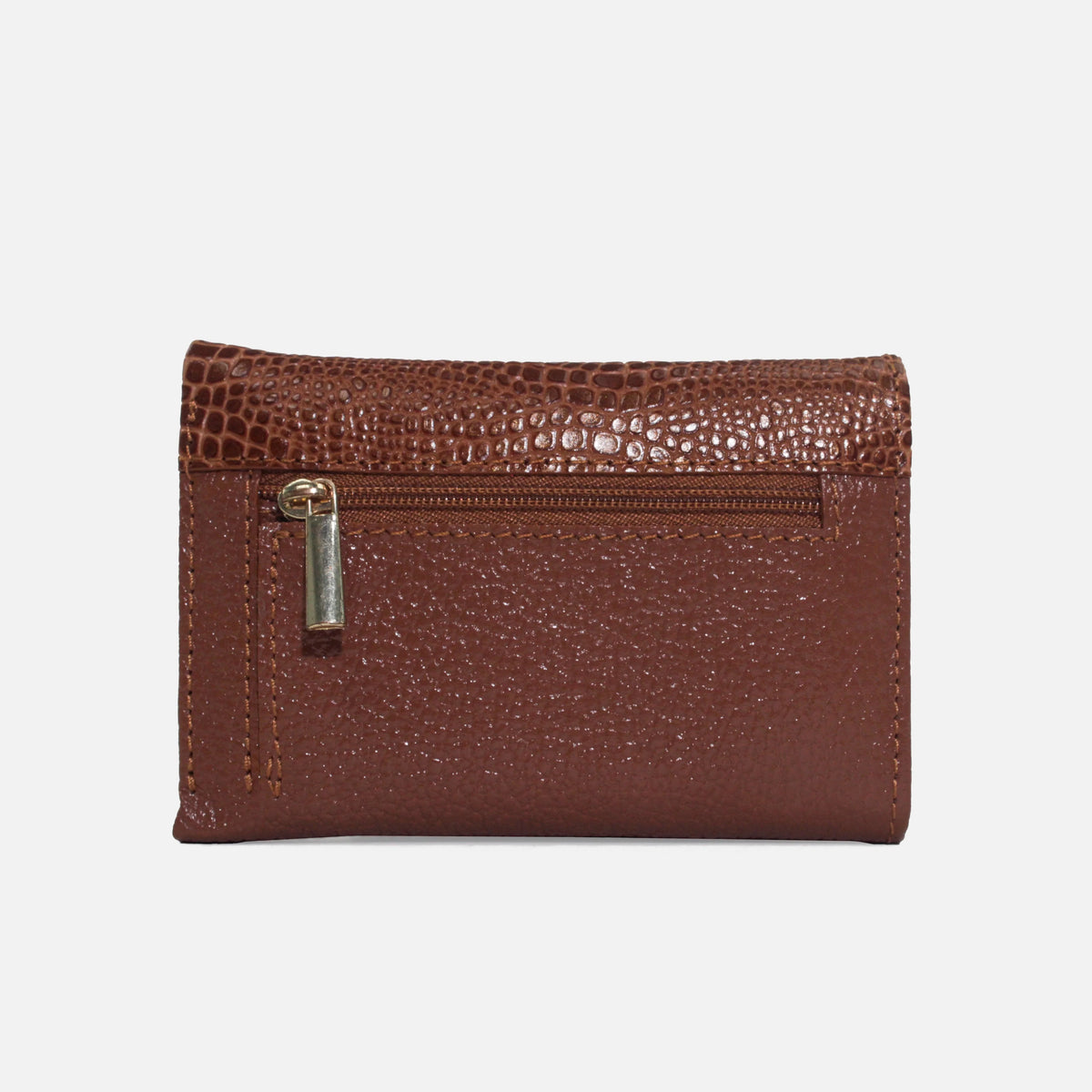 Billetera isela de cuero para mujer - Miel