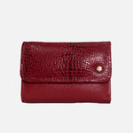 Billetera isela de cuero para mujer - Rojo