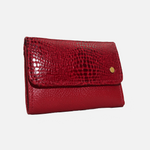 Billetera isela de cuero para mujer - Rojo