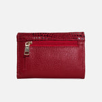 Billetera isela de cuero para mujer - Rojo