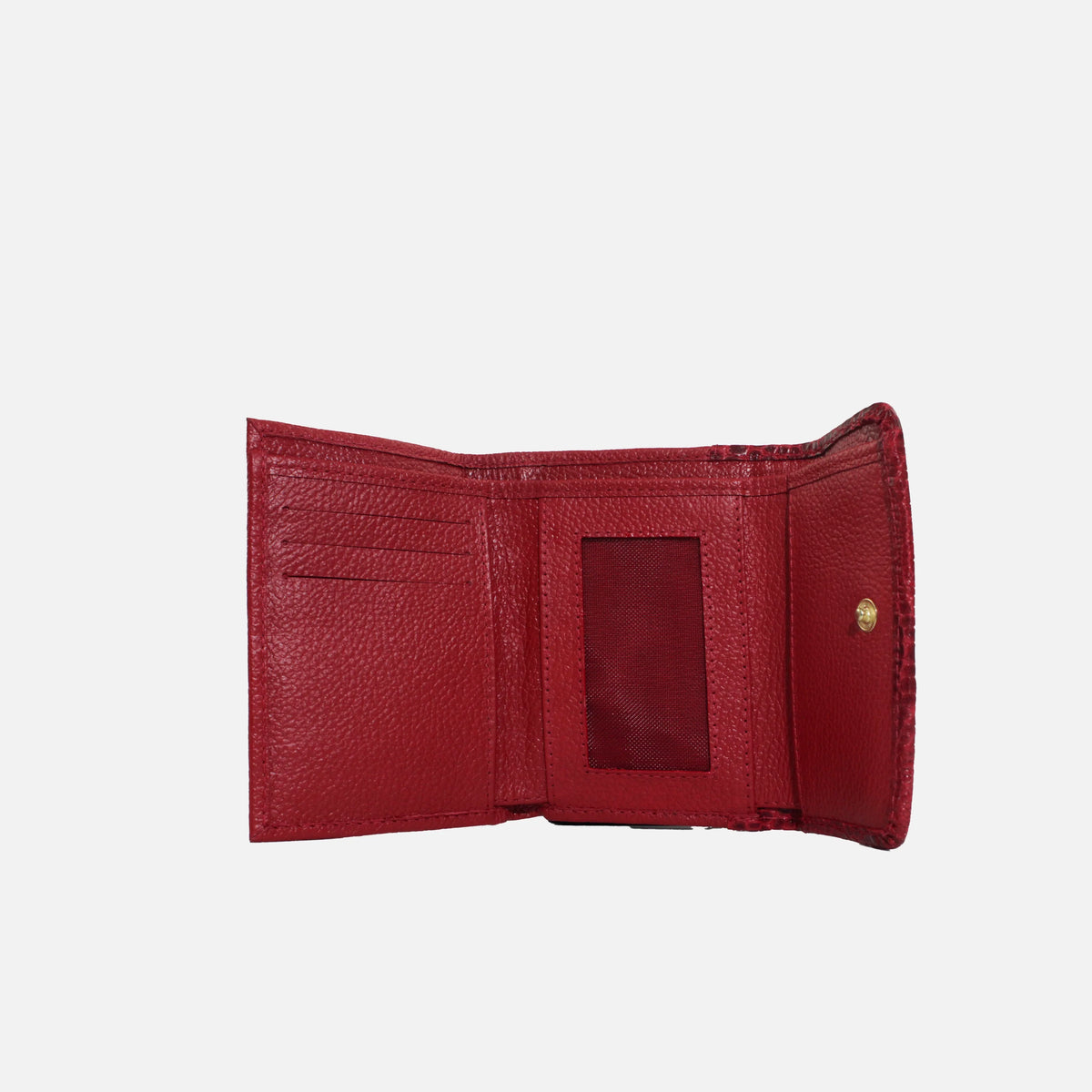 Billetera isela de cuero para mujer - Rojo