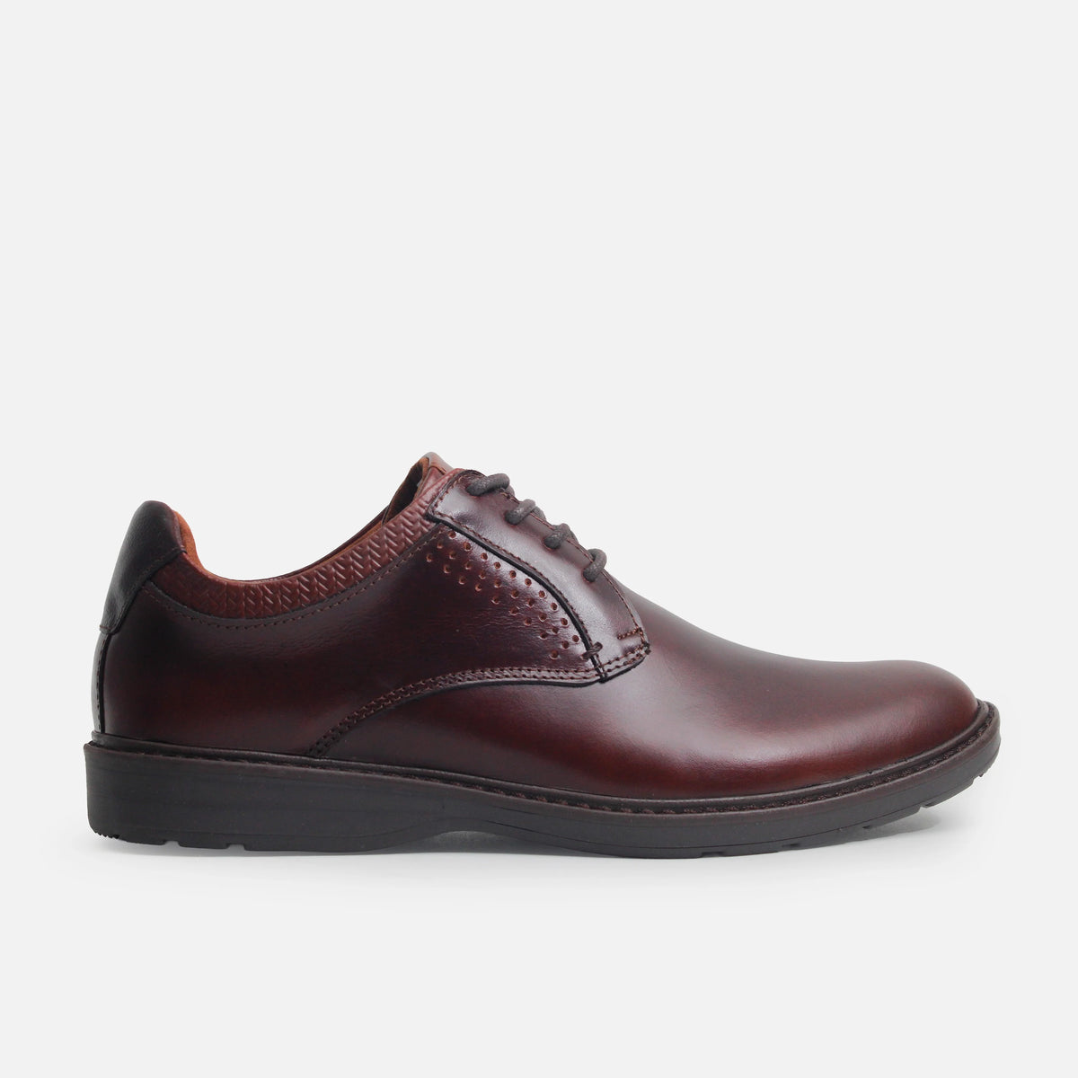 Tenis oliva de cuero para hombre - Café