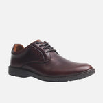 Tenis oliva de cuero para hombre - Café