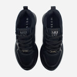 Tenis Sneakers sofia de textil para mujer - Negro