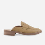 Zueco plano thea de sintético para mujer - Taupe