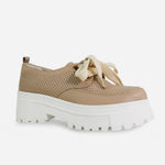 Oxford jazmin de cuero para mujer - Oro