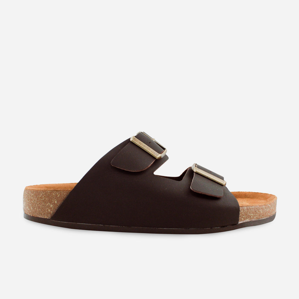 Sandalia plana mark de cuero para hombre - Arena