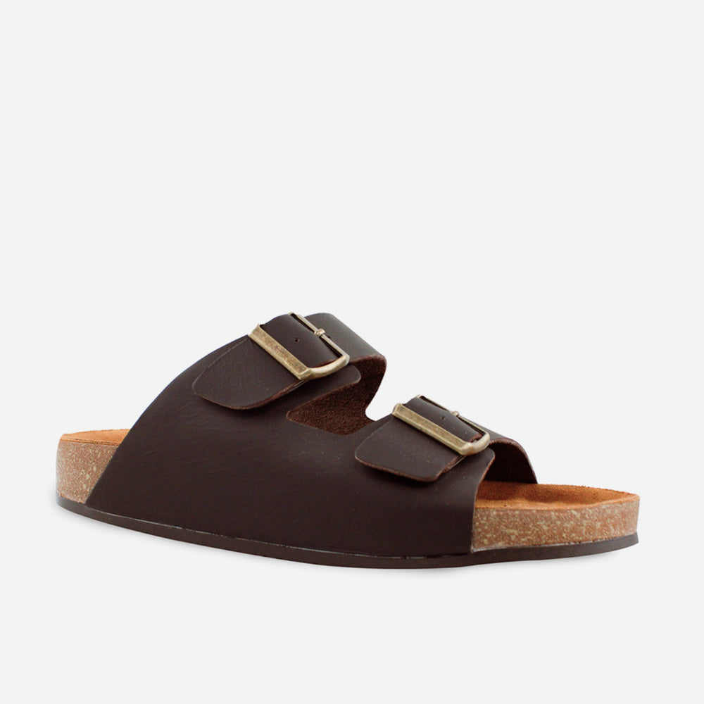 Sandalia plana mark de cuero para hombre - Arena