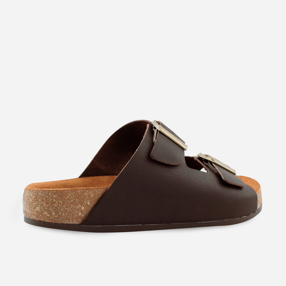 Sandalia plana mark de cuero para hombre - Arena