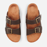 Sandalia plana mark de cuero para hombre - Arena
