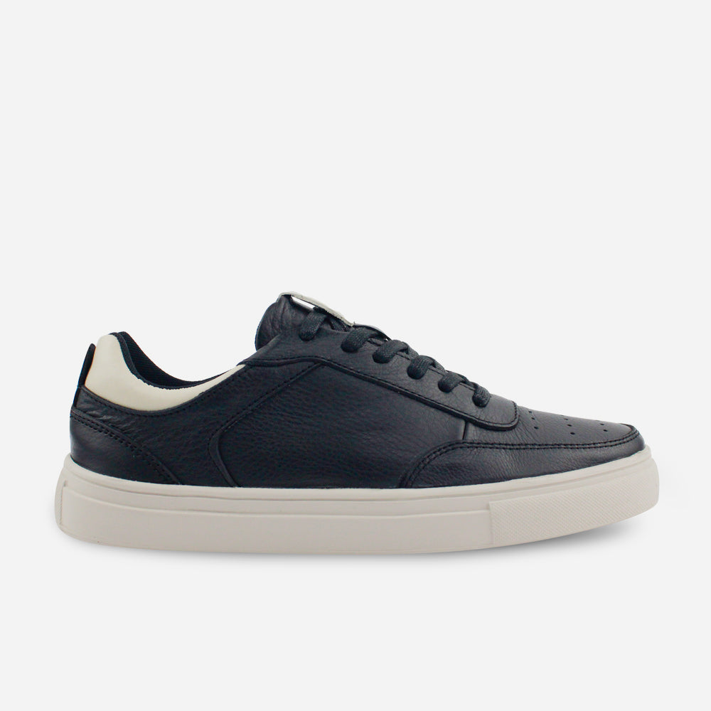 Tenis Oxfords brown de cuero para hombre - Negro