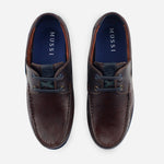 Mocasin plano miller de cuero para hombre - Café