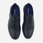 Tenis Oxfords hilton de cuero para hombre - Negro
