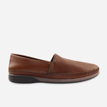 Mocasin plano august de cuero para hombre - Miel