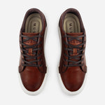 Tenis Sneakers mark de cuero para hombre - Café