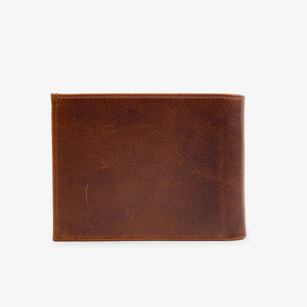 Billetera euria de cuero para hombre - Miel