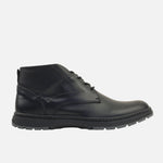 Botin plano joshua de cuero para hombre - Negro