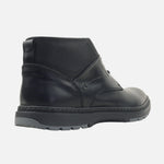 Botin plano joshua de cuero para hombre - Negro