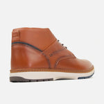 Botin plano joshua de cuero para hombre - Brandy
