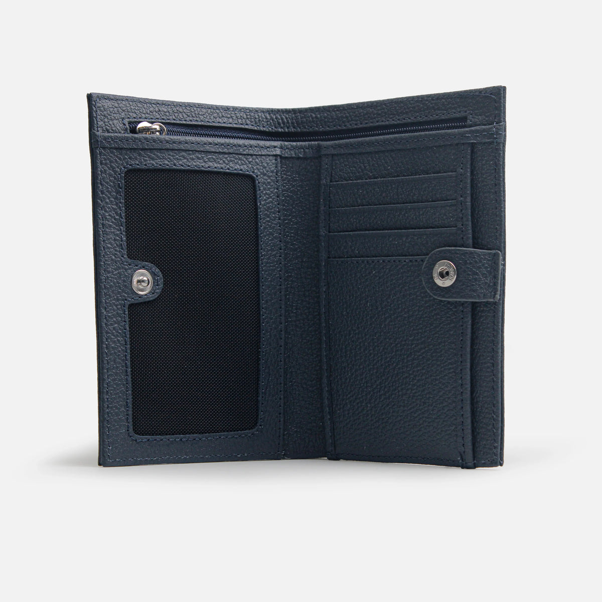 Billetera nev de cuero para mujer - Azul