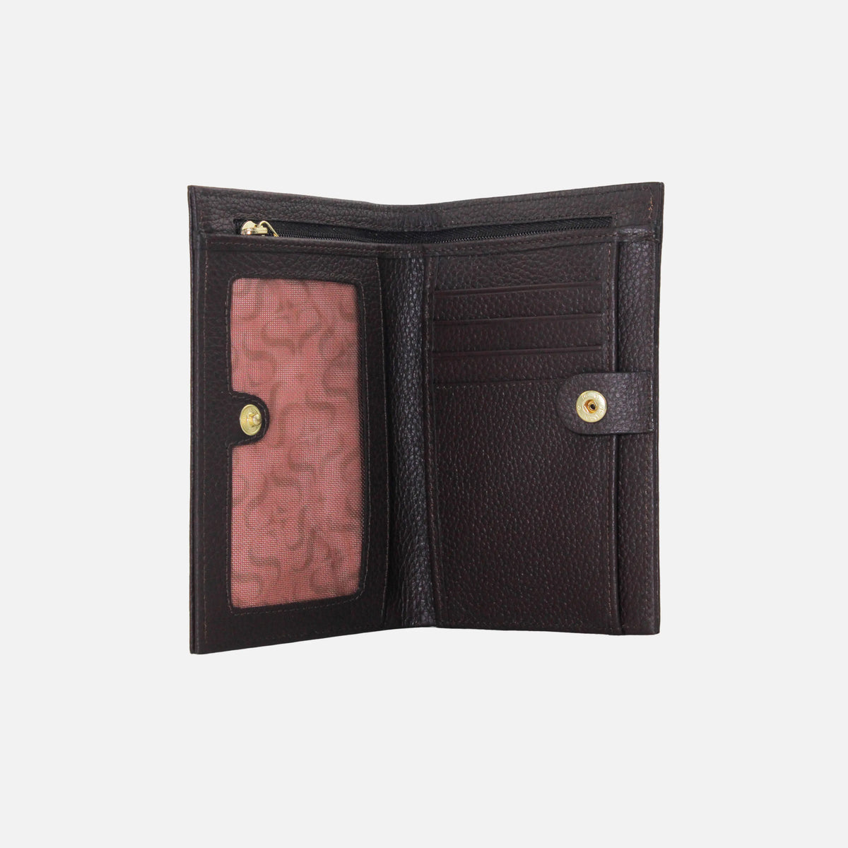 Billetera nev de cuero para mujer - Café
