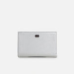 Billetera nev de cuero para mujer - Plateado