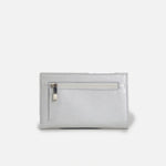 Billetera nev de cuero para mujer - Plateado