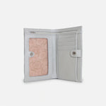 Billetera nev de cuero para mujer - Plateado