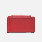 Billetera bianca de cuero para mujer - Rojo