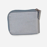 Billetera sabrina de cuero para mujer - Plata