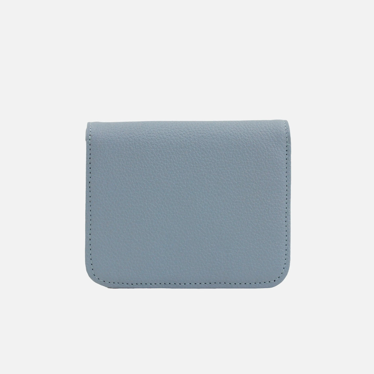 Billetera sira de cuero para mujer - Celeste