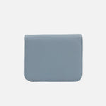 Billetera sira de cuero para mujer - Celeste