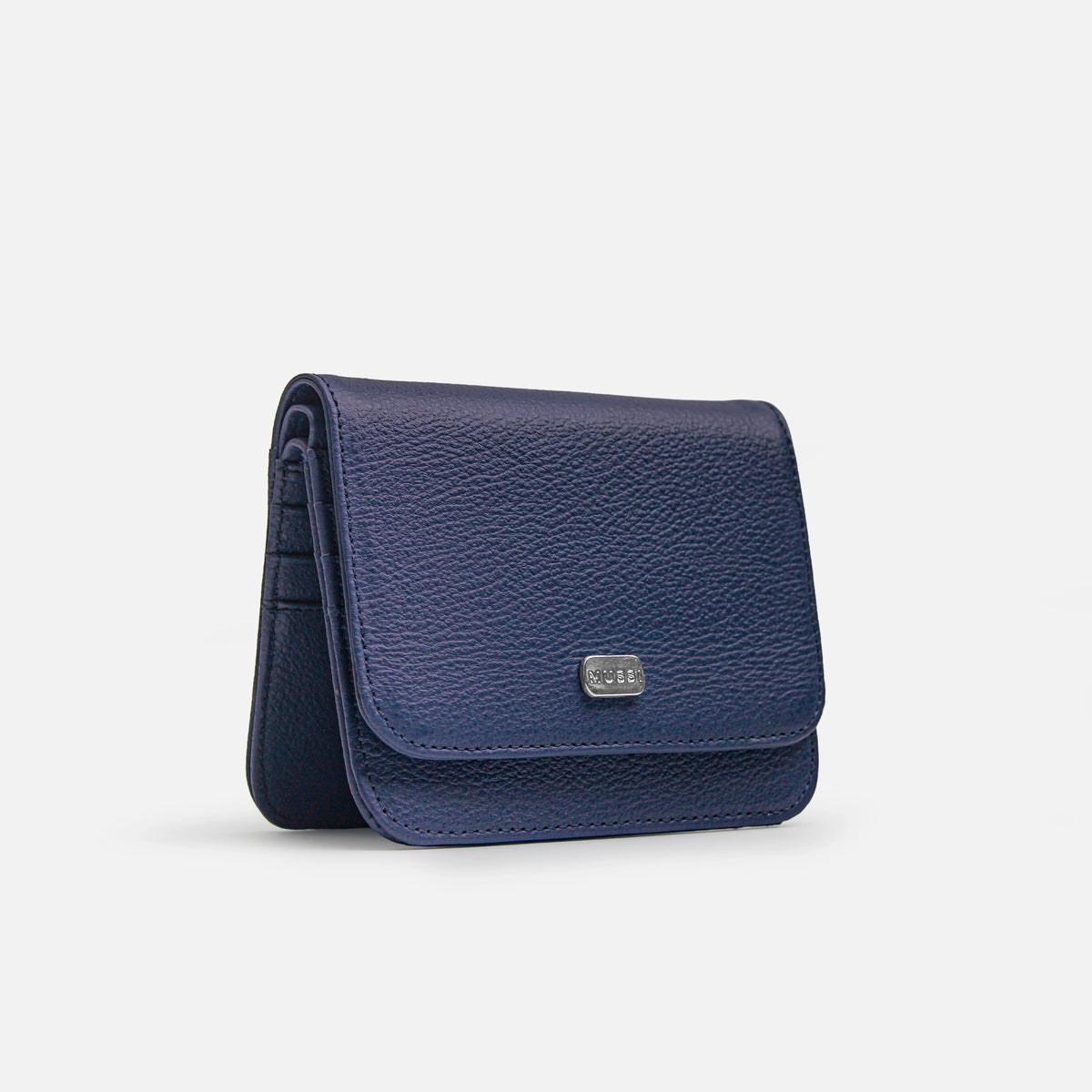 Billetera sira de cuero para mujer - Turquesa