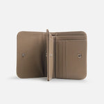 Billetera sira de cuero para mujer - Beige