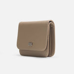 Billetera sira de cuero para mujer - Beige