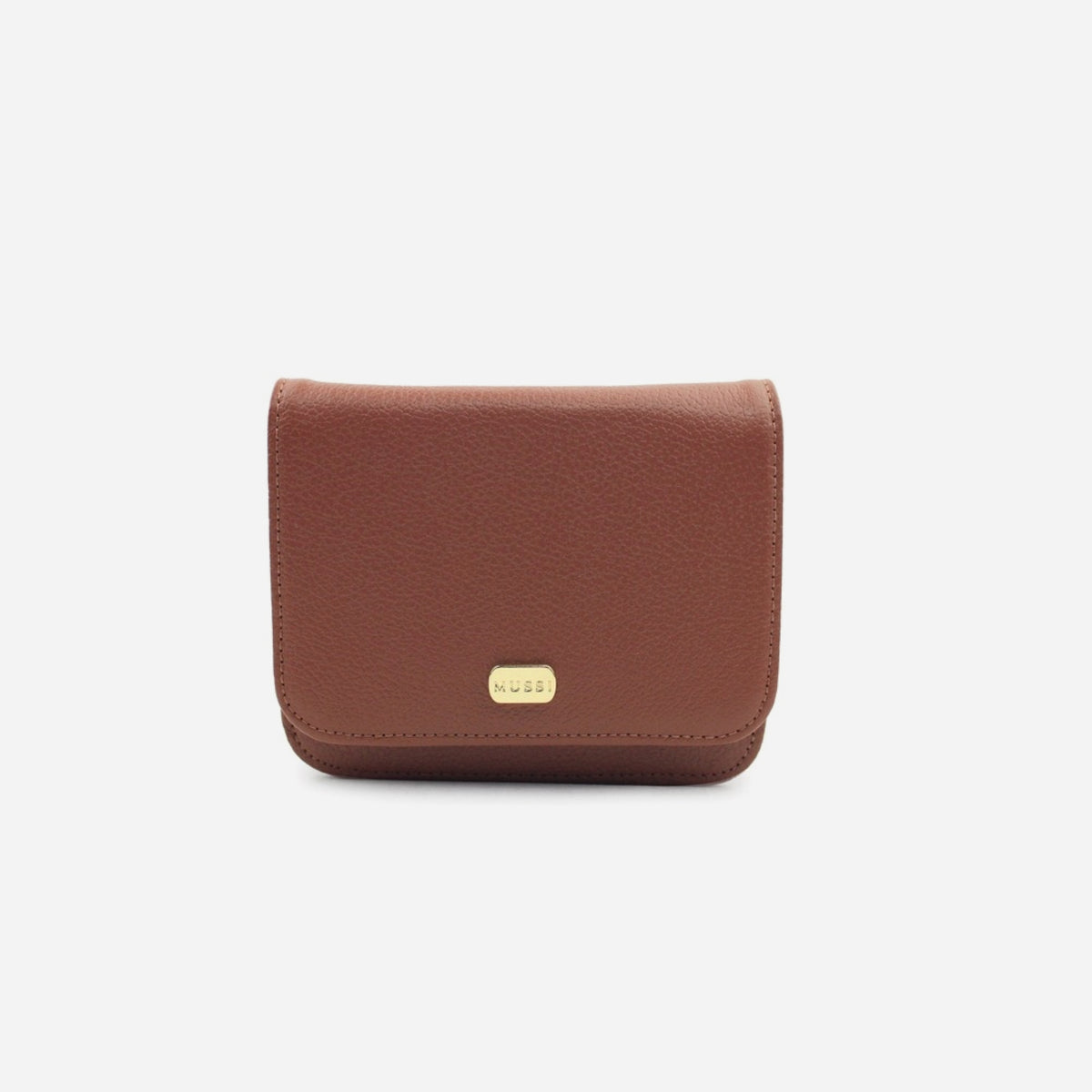 Billetera sira de cuero para mujer - Miel