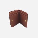 Billetera sira de cuero para mujer - Miel