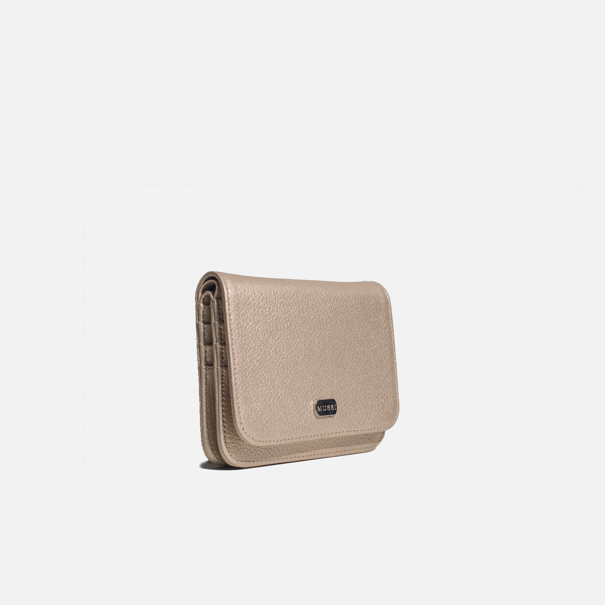 Billetera sira de cuero para mujer - Oro