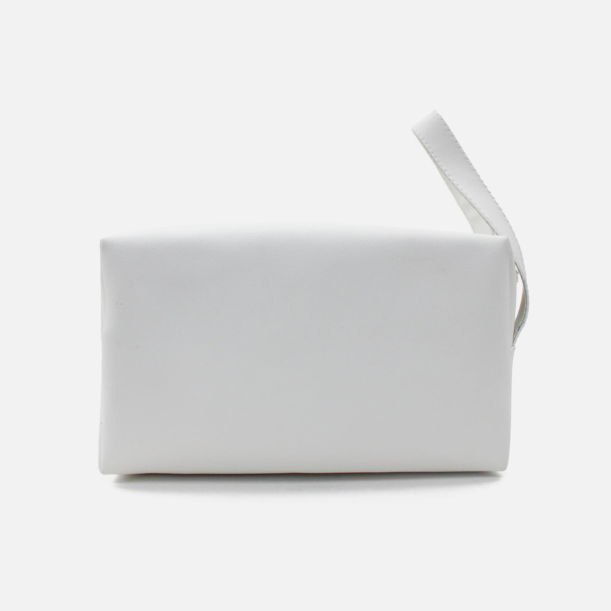 Cosmetiquera primavera de cuero para mujer - Blanco
