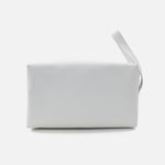 Cosmetiquera primavera de cuero para mujer - Blanco