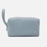 Cosmetiquera primavera de cuero para mujer - Turquesa