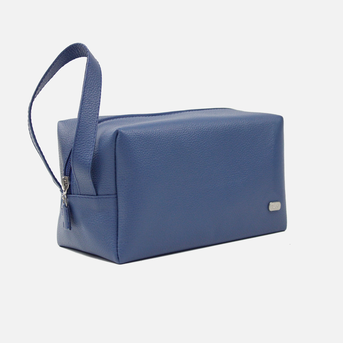 Cosmetiquera primavera de cuero para mujer - Azul